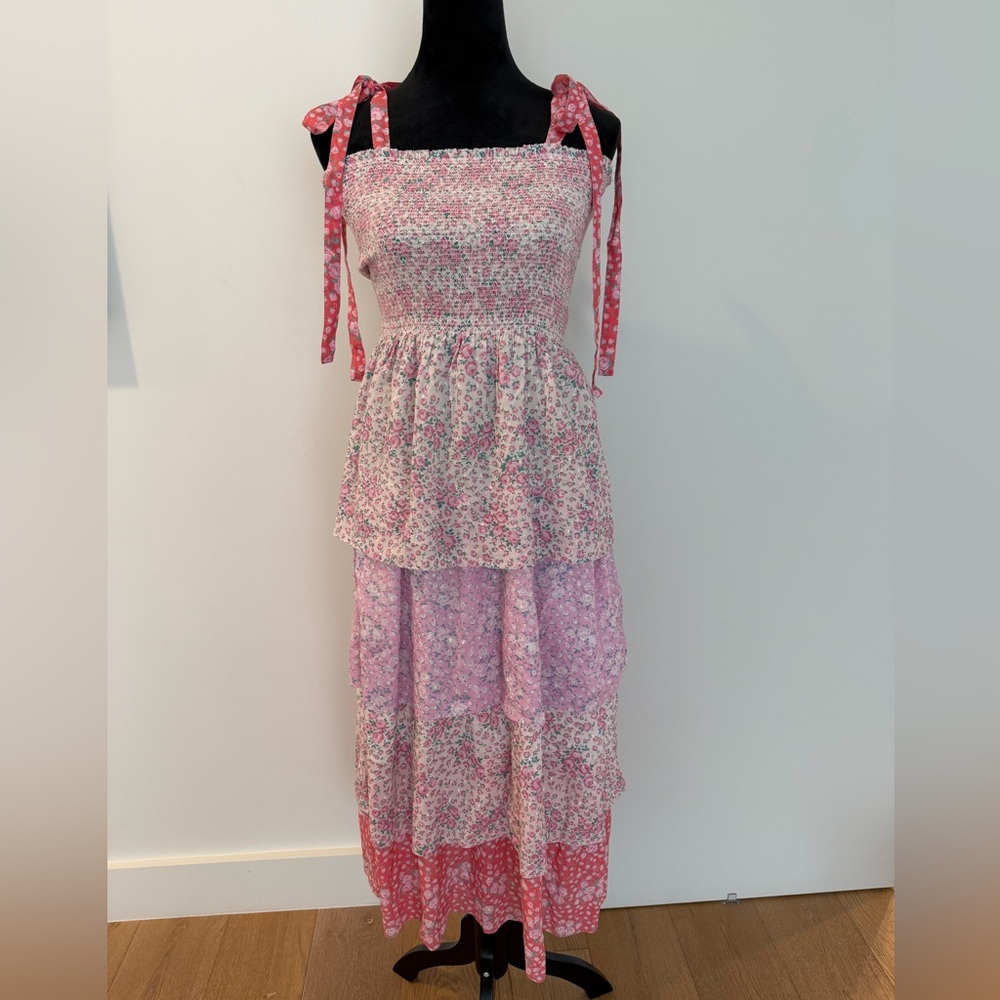 Loveshackfancy tiered maxi dress small